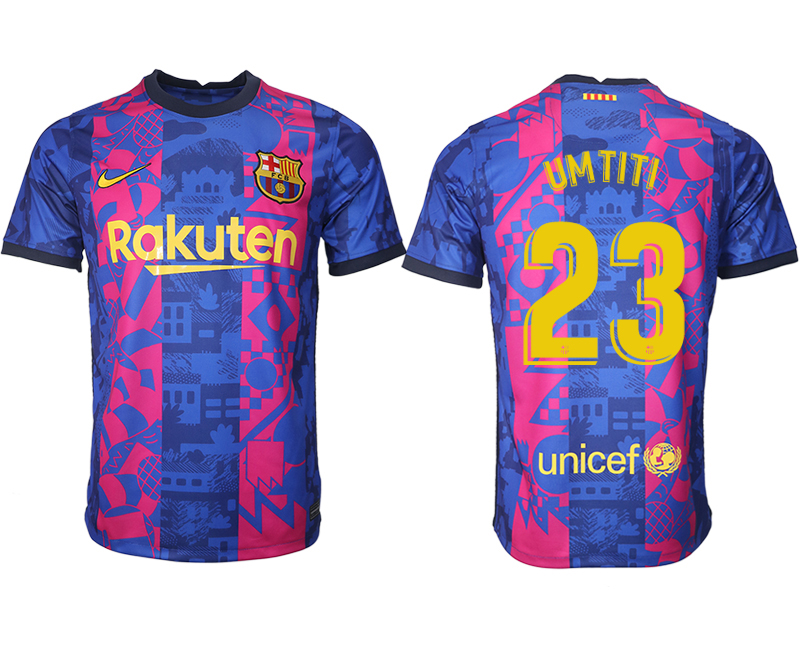 Men 2021-2022 Club Barcelona blue training suit aaa version #23 Soccer Jersey->bayern munich jersey->Soccer Club Jersey
